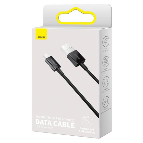 Baseus Superior Series Cable USB to micro USB, 2A, 2m (black) - Image 6