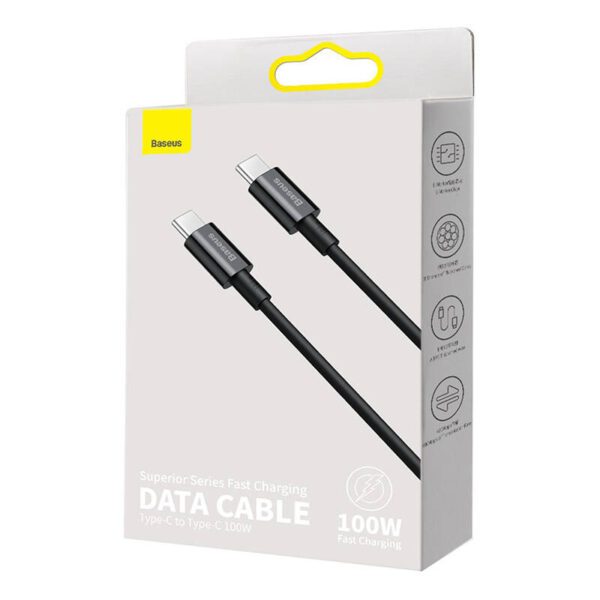 Baseus Superior Series Cable USB-C to USB-C, 100W, 1m (black) - Image 8