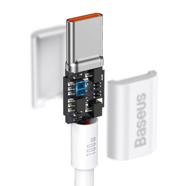 Baseus Superior Series Cable USB-C to USB-C, 100W, 2m (white) - Image 7