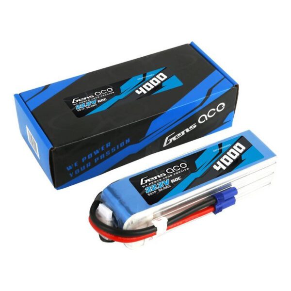 Gens Ace 4000mAh 22.2V 60C 6S1P EC5 battery - Image 5
