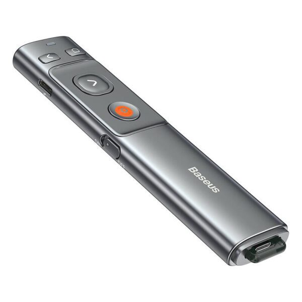 Baseus Orange Dot Multifunctionale remote control for presentation, with a laser pointer - gray - Image 3