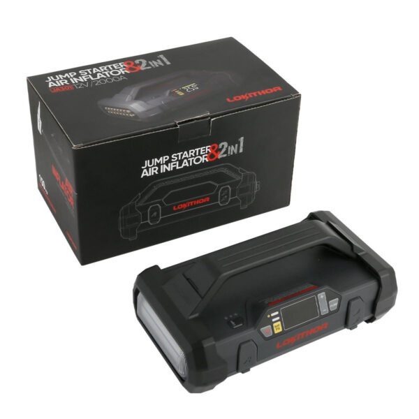 Lokithor JA301 Jump Starter / Booster 2000A + Powerbank 20000mAh + Compressor + Flashlight 4-in-1 Device - Image 6