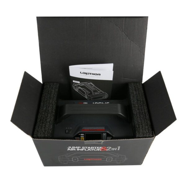 Lokithor JA301 Jump Starter / Booster 2000A + Powerbank 20000mAh + Compressor + Flashlight 4-in-1 Device - Image 5