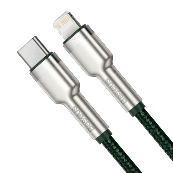 USB-C cable for Lightning Baseus Cafule, PD, 20W, 1m (green) - Image 2