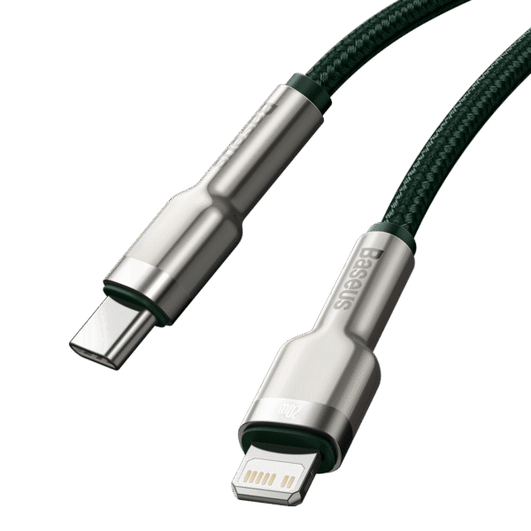 USB-C cable for Lightning Baseus Cafule, PD, 20W, 1m (green) - Image 3