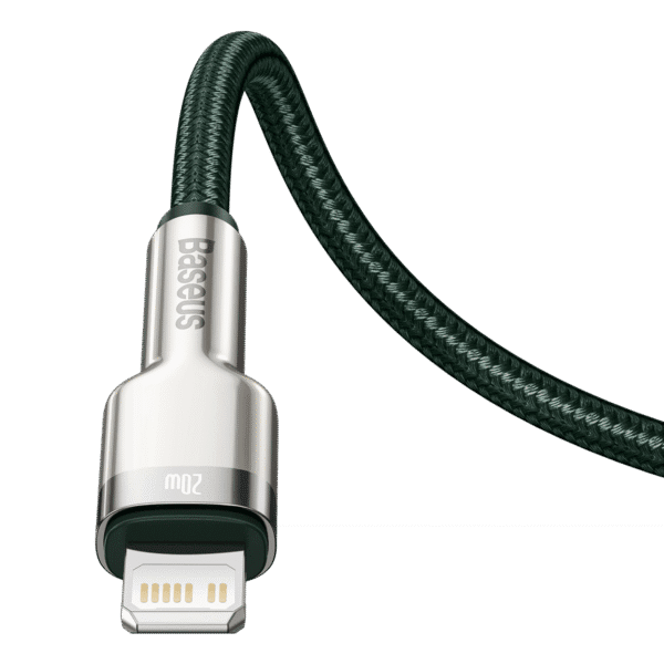 USB-C cable for Lightning Baseus Cafule, PD, 20W, 1m (green) - Image 4