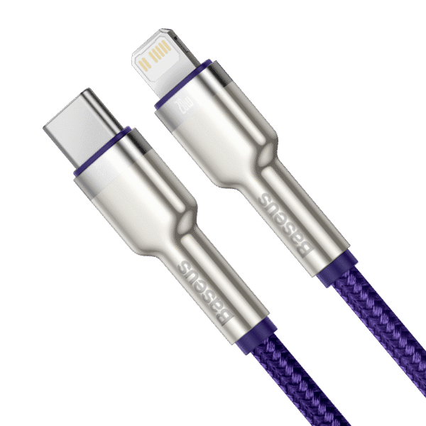 USB-C cable for Lightning Baseus Cafule, PD, 20W, 1m (purple) - Image 3