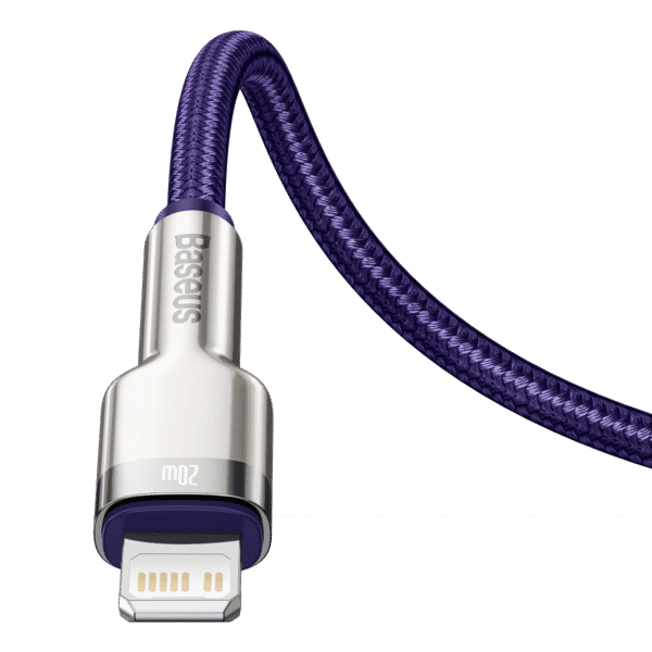 USB-C cable for Lightning Baseus Cafule, PD, 20W, 1m (purple) - Image 6