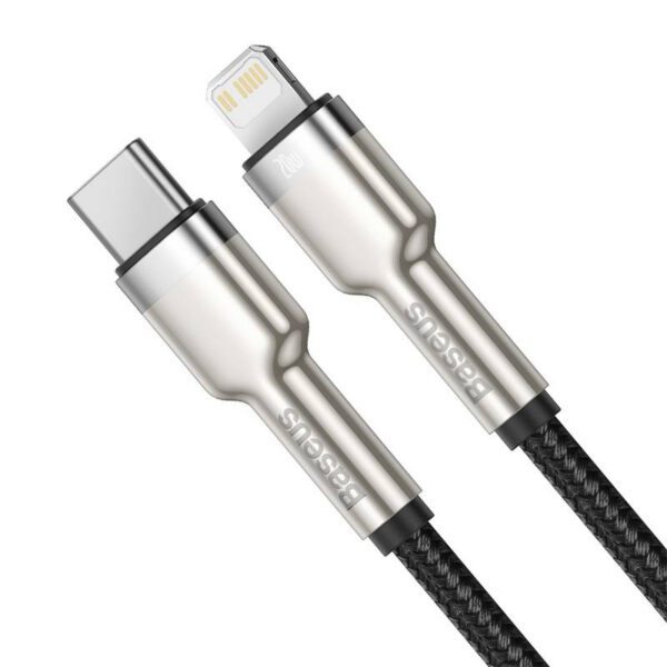 USB-C cable for Lightning Baseus Cafule, PD, 20W, 0,25m (black) - Image 3