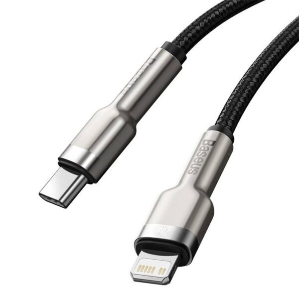 USB-C cable for Lightning Baseus Cafule, PD, 20W, 0,25m (black) - Image 4