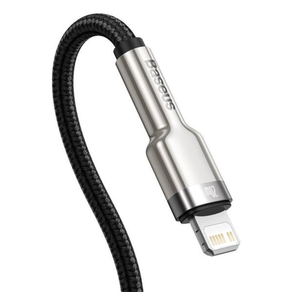 USB-C cable for Lightning Baseus Cafule, PD, 20W, 0,25m (black) - Image 6