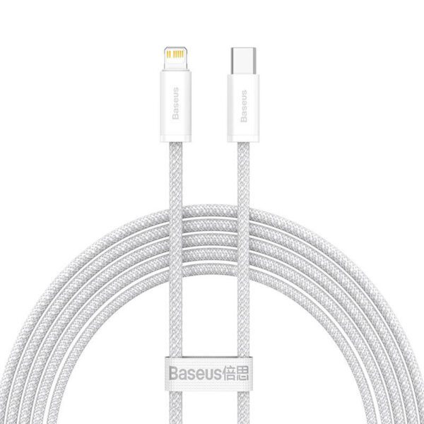 USB-C cable for Lightning Baseus Dynamic Series, 20W, 2m (white) - Image 2