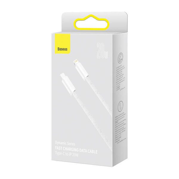 USB-C cable for Lightning Baseus Dynamic Series, 20W, 2m (white) - Image 7