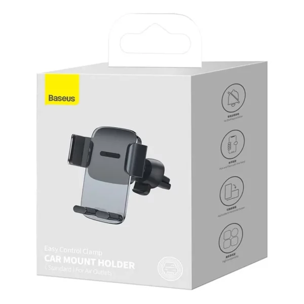 Baseus Easy Control Clamp car holder for grid (black) - Image 6