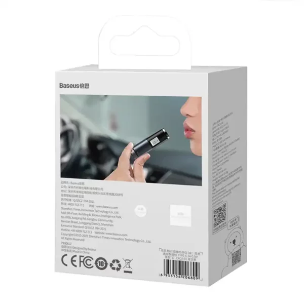 Breathless Electronic Breathalyzer with LCD Baseus (Black) - Image 9