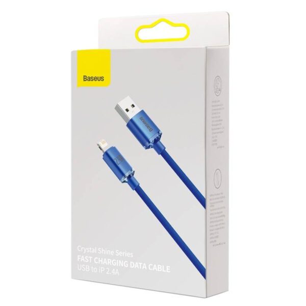 Baseus Crystal Shine cable USB to Lightning, 2.4A, 2m (blue) - Image 5