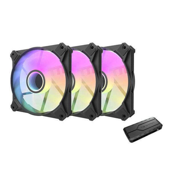 Computer fan set Darkflash INF8 ARGB, 3in1 120x120 (black) - Image 7