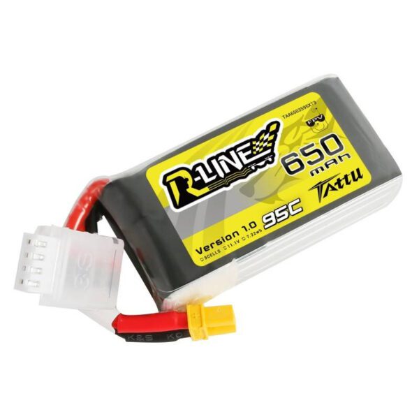 Battery Tattu R-Line 650mAh 11.1V 95C 3S1P XT30 Lipo - Image 2