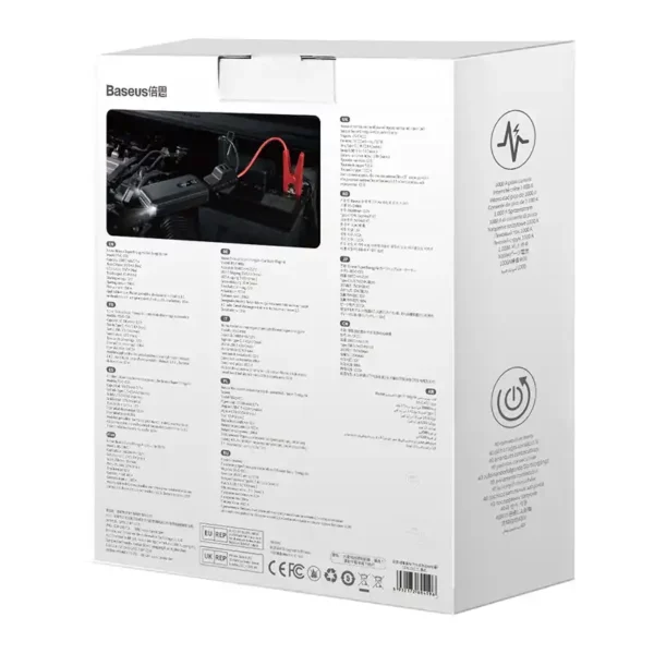 Baseus Super Energy Car Jump Starter 10000mAh, 1000A, USB (black) - Image 8