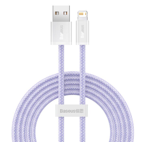 Baseus Dynamic cable USB to Lightning, 2.4A, 2m (Purple) - Image 2