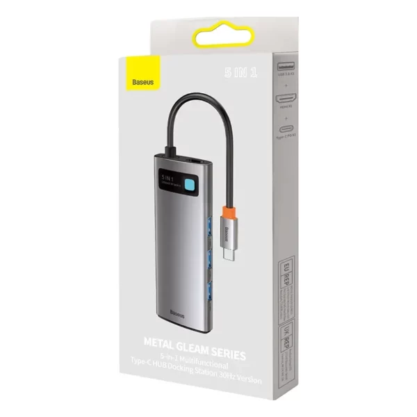 Adapter 5in1 Baseus Hub USB-C to 3x USB 3.0 + HDMI + USB-C PD - Image 7