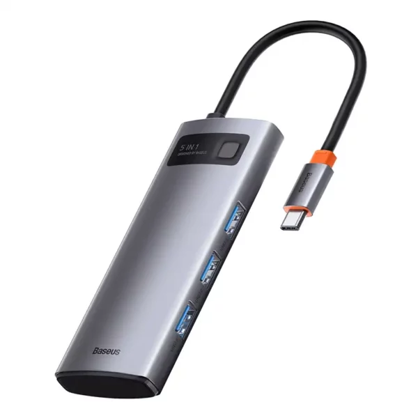 Adapter 5in1 Baseus Hub USB-C to 3x USB 3.0 + HDMI + USB-C PD - Image 2