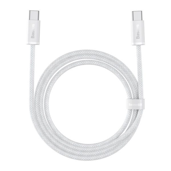 Cable USB-C to USB-C Baseus, 100W, 1m (white) - Image 2