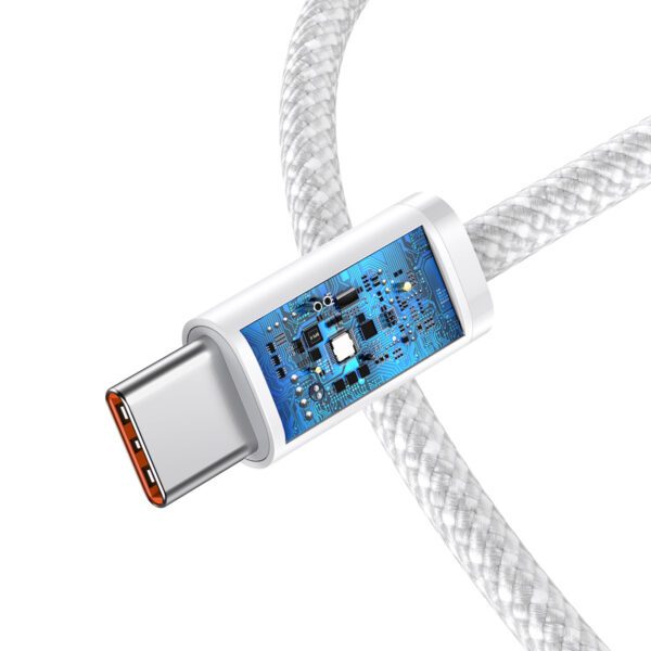 Cable USB-C to USB-C Baseus, 100W, 1m (white) - Image 7