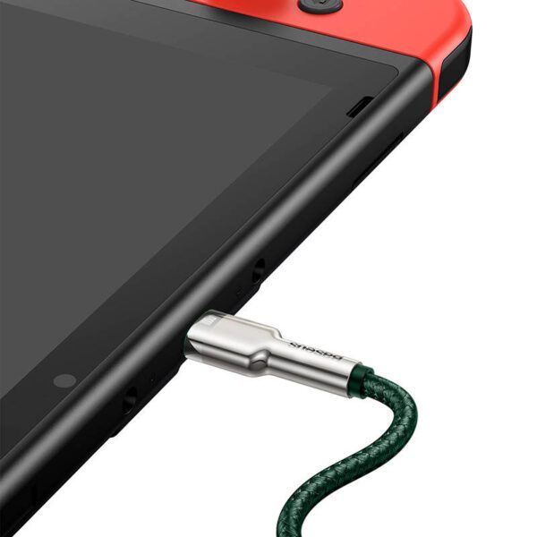 Cable USB-C to USB-C Baseus Cafule, 100W, 2m (green) - Image 3