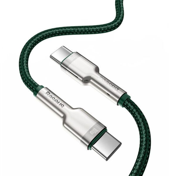 Cable USB-C to USB-C Baseus Cafule, 100W, 2m (green) - Image 8