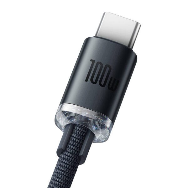 Baseus Crystal Shine cable USB to USB-C, 100W, 1.2m (black) - Image 4
