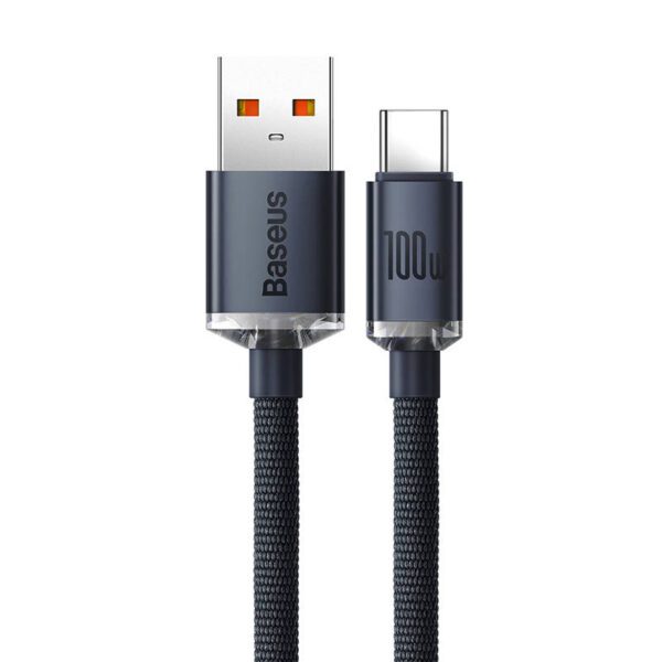 Baseus Crystal Shine cable USB to USB-C, 100W, 1.2m (black) - Image 7