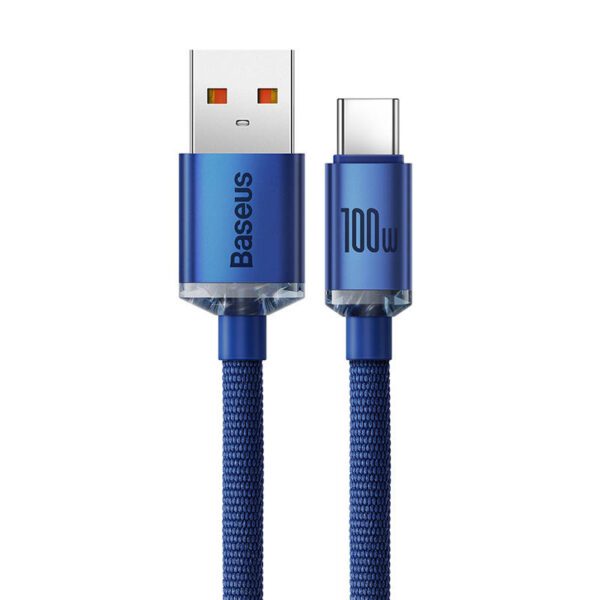 Baseus Crystal Shine cable USB to USB-C, 100W, 2m (blue) - Image 7