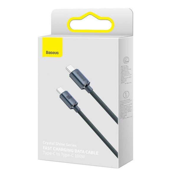 Baseus Crystal Shine cable USB-C to USB-C, 100W, 1.2m (black) - Image 16