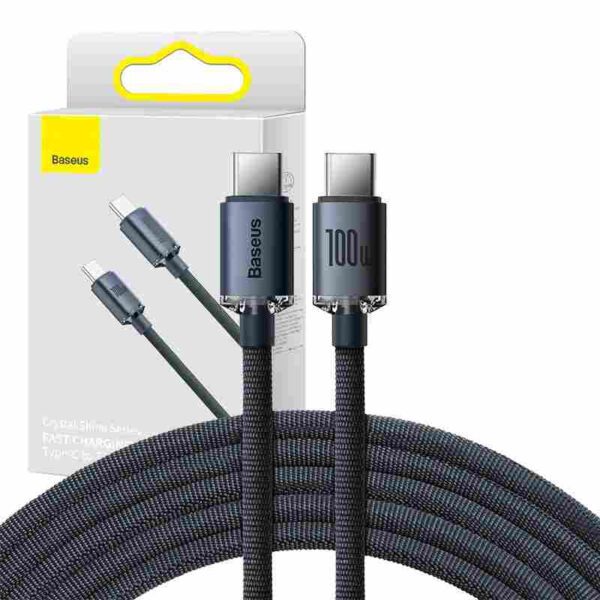 Baseus Crystal Shine cable USB-C to USB-C, 100W, 1.2m (black) - Image 9
