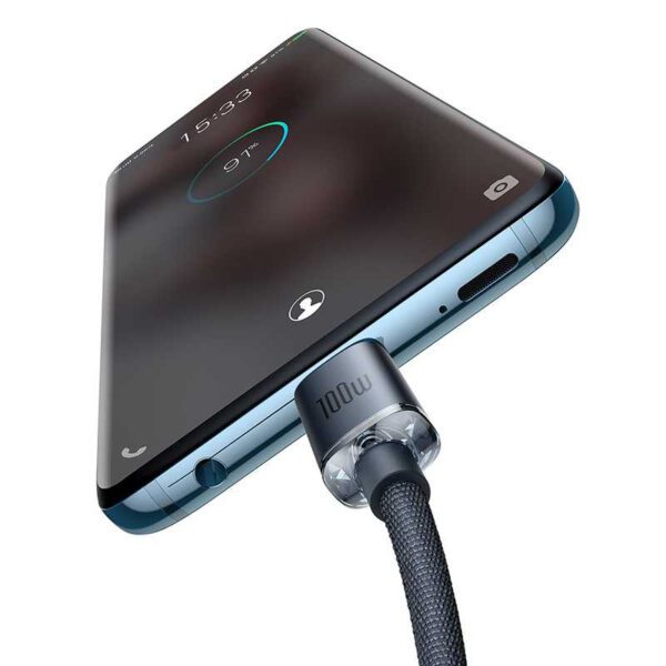 Baseus Crystal Shine cable USB-C to USB-C, 100W, 1.2m (black) - Image 12