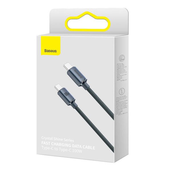 Baseus Crystal Shine cable USB-C to USB-C, 100W, 1.2m (black) - Image 7