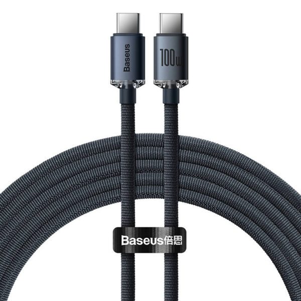 Baseus Crystal Shine cable USB-C to USB-C, 100W, 1.2m (black) - Image 2