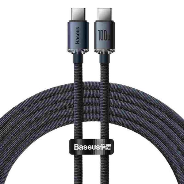 Baseus Crystal Shine cable USB-C to USB-C, 100W, 1.2m (black) - Image 10