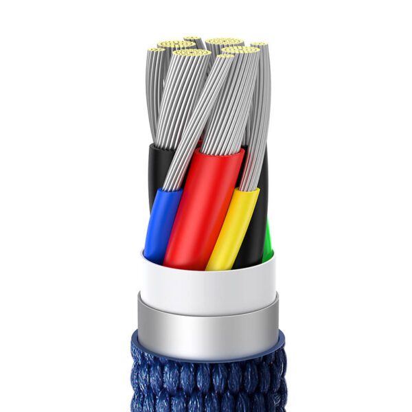Baseus Crystal Shine cable USB-C to USB-C, 100W, 1.2m (blue) - Image 4