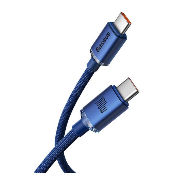 Baseus Crystal Shine cable USB-C to USB-C, 100W, 2m (blue) - Image 9