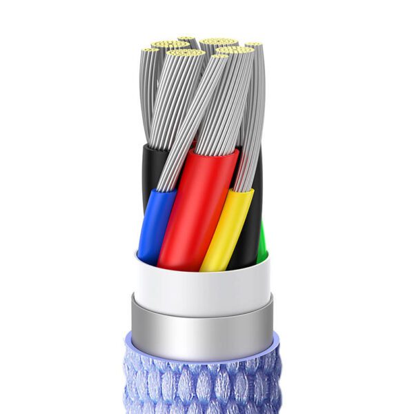Baseus Crystal Shine cable USB-C to USB-C, 100W, 2m (purple) - Image 4