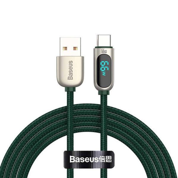 Baseus Display Cable USB to Type-C, 66W, 1m (green) - Image 7