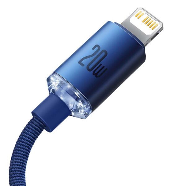 Baseus Crystal cable USB-C to Lightning, 20W, 1.2m (blue) - Image 5