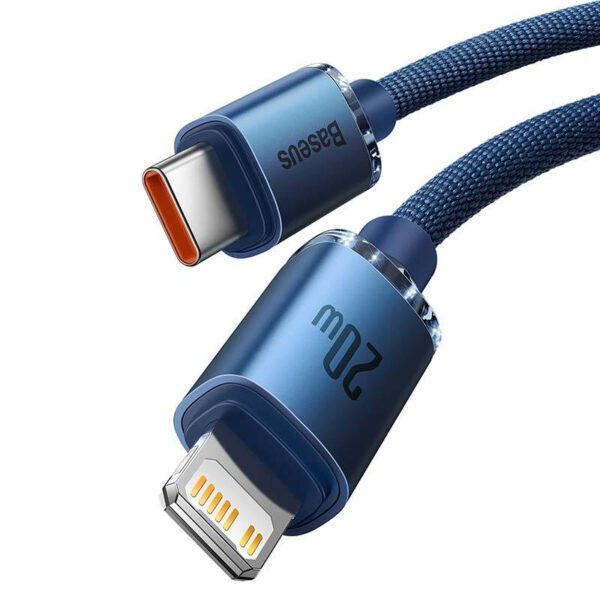 Baseus Crystal cable USB-C to Lightning, 20W, 1.2m (blue) - Image 3