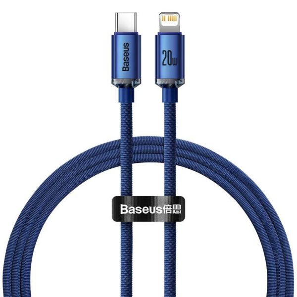 Baseus Crystal cable USB-C to Lightning, 20W, 1.2m (blue) - Image 2