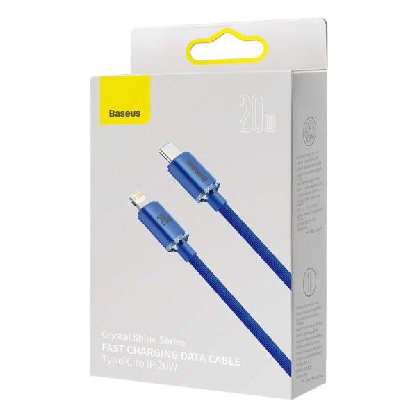 Baseus Crystal cable USB-C to Lightning, 20W, 1.2m (blue) - Image 6
