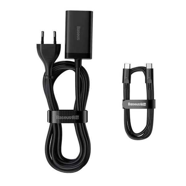 Quick Charger Baseus GaN3 Pro, 2x USB-C, 2x USB, 65W (black) - Image 8