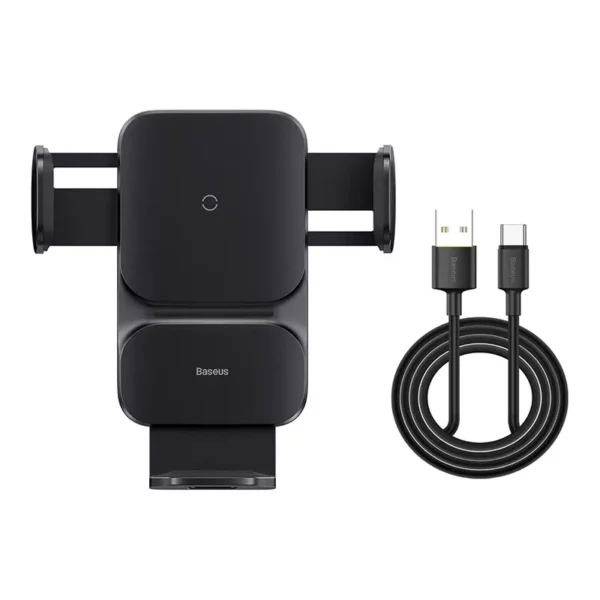 Baseus Wisdom Wireless Charging Air vent Electric Car Phone Holder (black) - Image 8