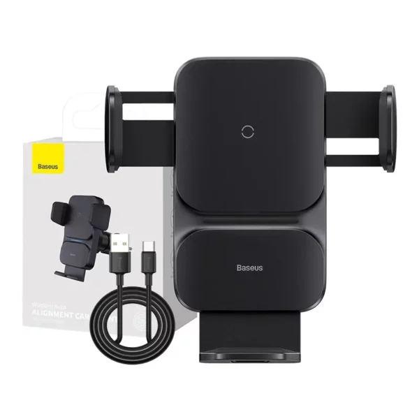 Baseus Wisdom Wireless Charging Air vent Electric Car Phone Holder (black) - Image 11
